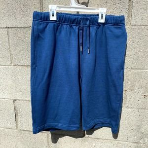 Sunspel Men's Loopback Sweatshorts in Blue, Medium